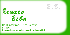 renato biba business card